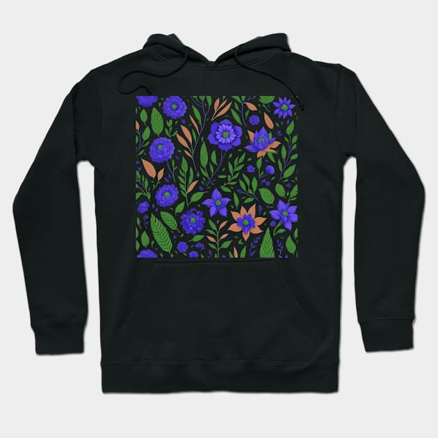 Seamless pattern with flowers and leaves Hoodie by webbygfx